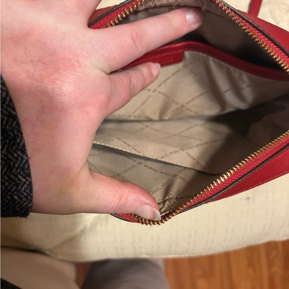 Michael Kors Red and Teal Floral Crossbody Bag - Picture 7 of 8